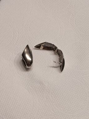 Silpada Classic Sterling Silver Asymmetrical Mini Hinged Earrings